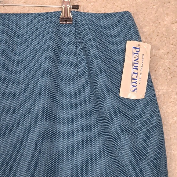 Pendleton Skirt Womens 18 Blue Wool Lined Made in USA Office Preppy Classic - Picture 3 of 10
